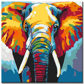 Paint by Numbers Large Elephant Portrait Modern Animal Art